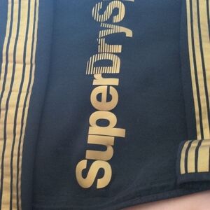 Superdry Sport Black Jacket with Gold Stripes Gym Tech Edition